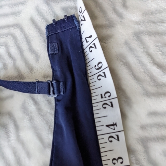 LA senza beyond sexy rhinestones push up navy blue bra size 36B B055 - Picture 6 of 8